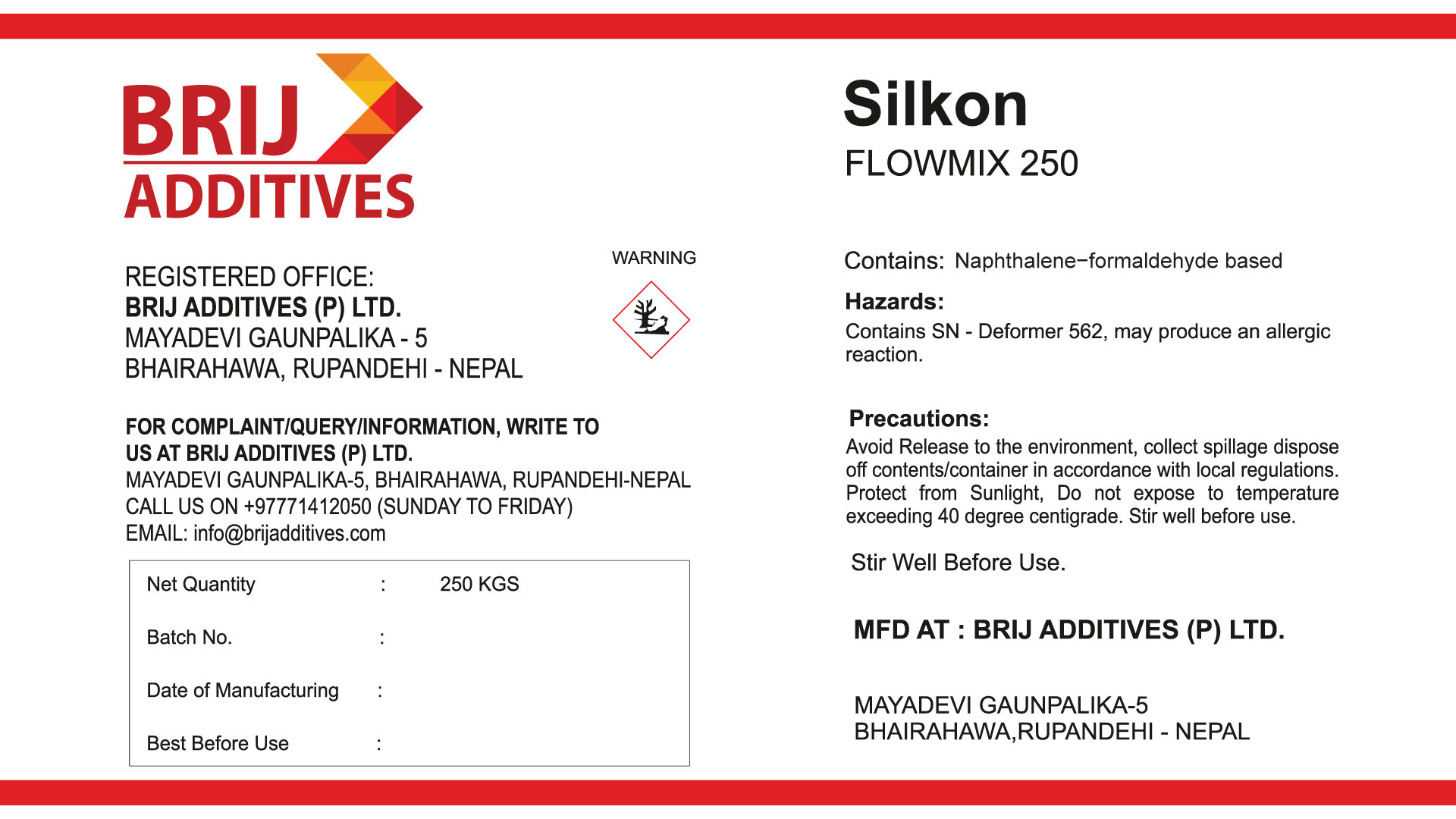 Silkon Flowmix 250