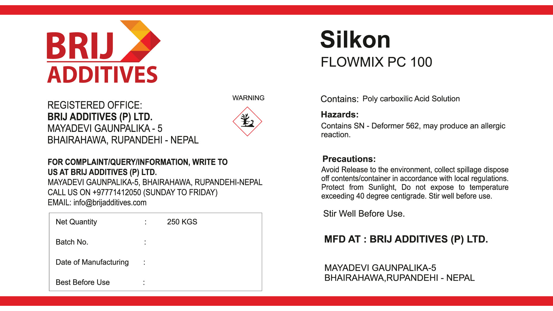 Silkon Flowmix PC 100